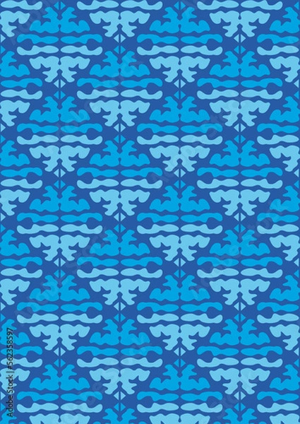 Obraz blue and white tiles