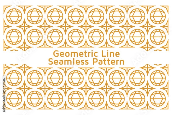 Fototapeta Geometric Line Seamless Pattern Design on White Background