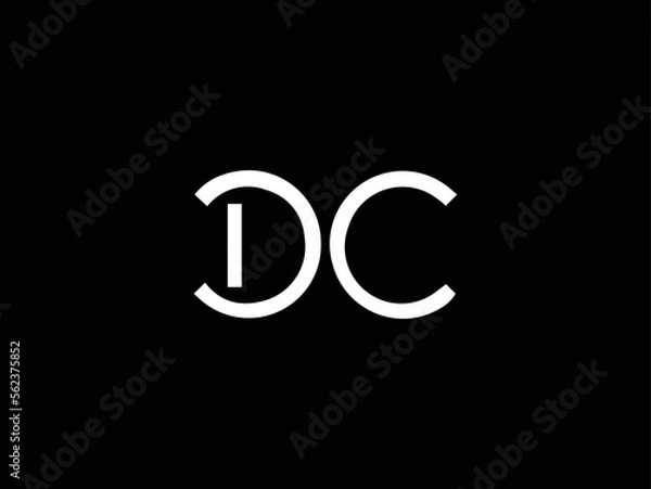 Obraz initial letter DC CD  logo vector concept