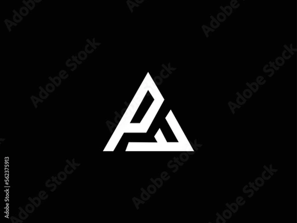 Obraz initial letter PF FP logo vector concept