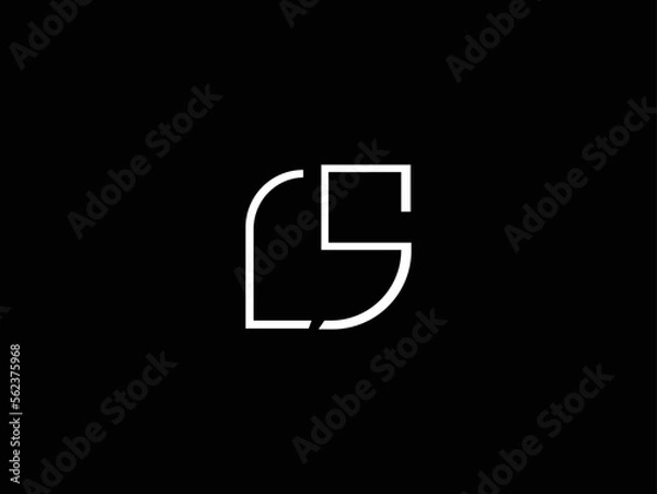 Obraz initial letter LS SL  logo vector concept