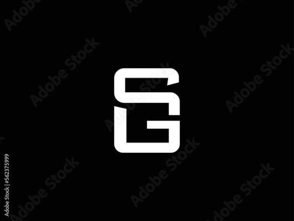 Fototapeta initial letter SG GS  logo vector concept