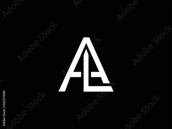 Obraz initial letter AL LA  logo vector concept