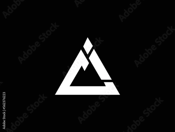 Obraz initial letter IC CI  logo vector concept