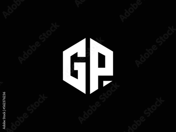 Obraz initial letter GP PG  logo vector concept