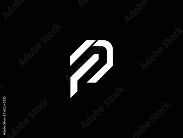 Obraz initial letter FP PF  logo vector concept