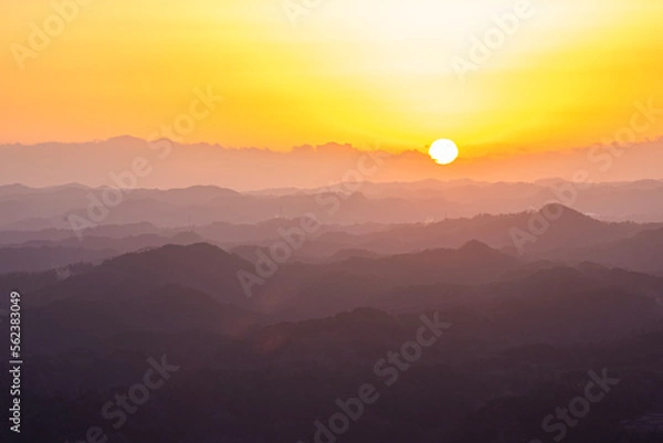 Obraz 千葉県九十九谷の日の出