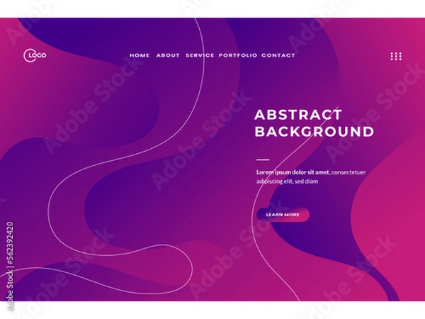 Fototapeta Abstract trendy gradient background for landing pages. Can be used for posters, placards, brochures, banners, web pages, headers, covers