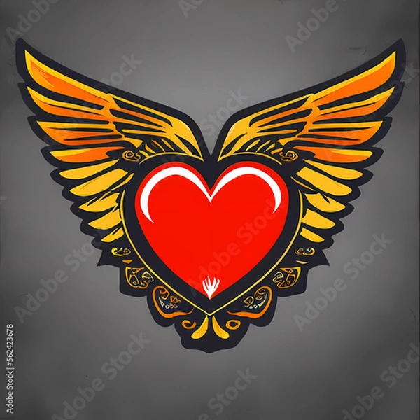 Fototapeta Valentine day vector art using Generative AI