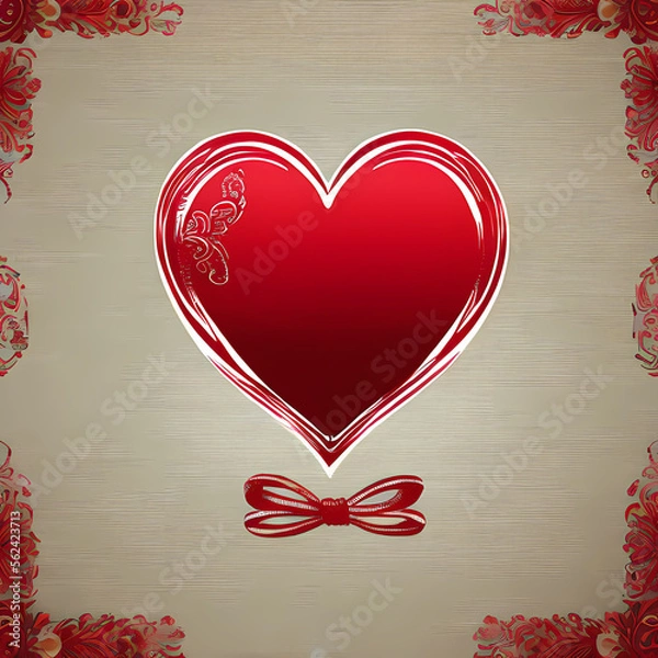 Fototapeta Valentine day vector art using Generative AI