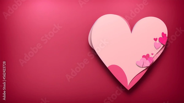 Fototapeta Valentine day themed background art concept using Generative AI