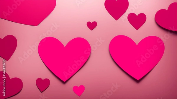 Fototapeta Valentine day themed background art concept using Generative AI