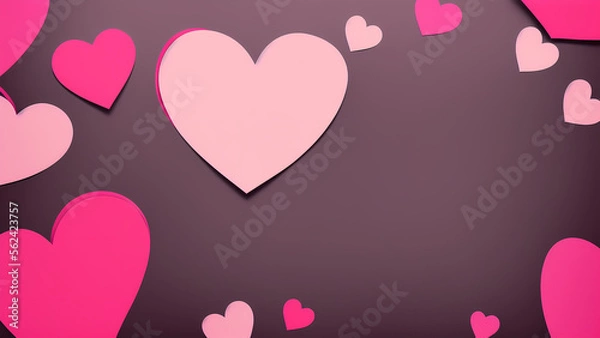 Fototapeta Valentine day themed background art concept using Generative AI