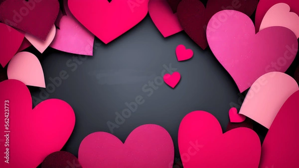 Fototapeta Valentine day themed background art concept using Generative AI