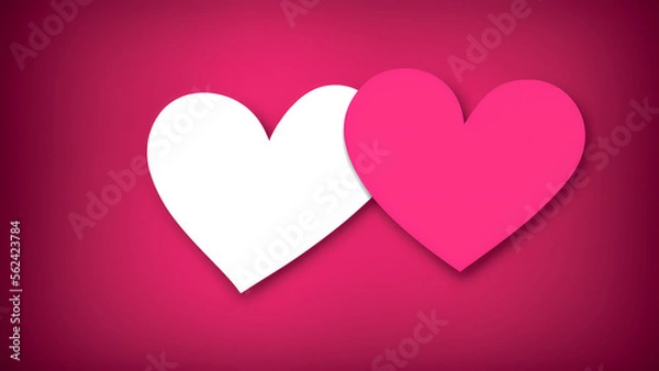 Fototapeta Valentine day themed background art concept using Generative AI
