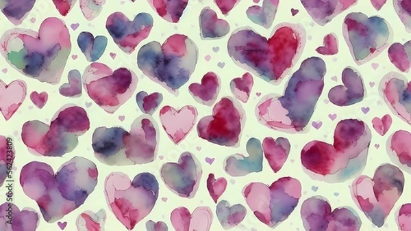 Fototapeta Valentine day themed wrapping pattern art using Generative AI