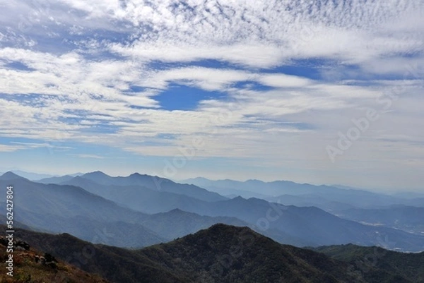 Obraz clouds over the mountains