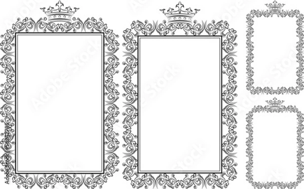 Obraz frame rectangular with crown