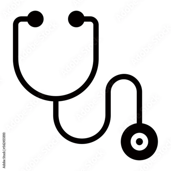 Fototapeta stethoscope glyph icon