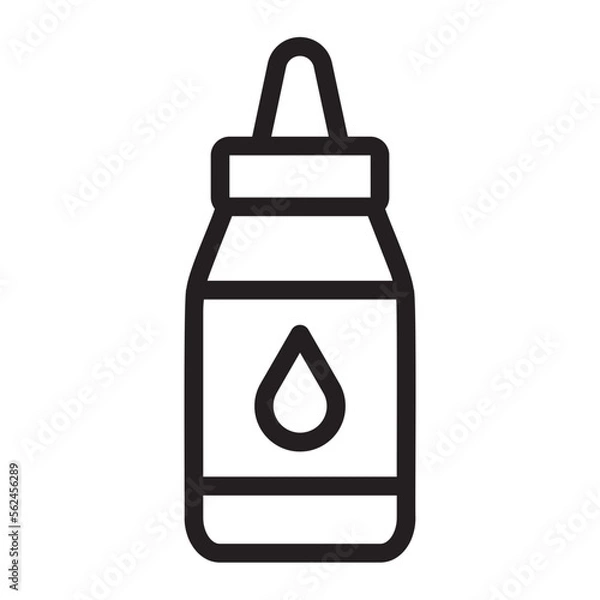 Fototapeta eye drops line icon