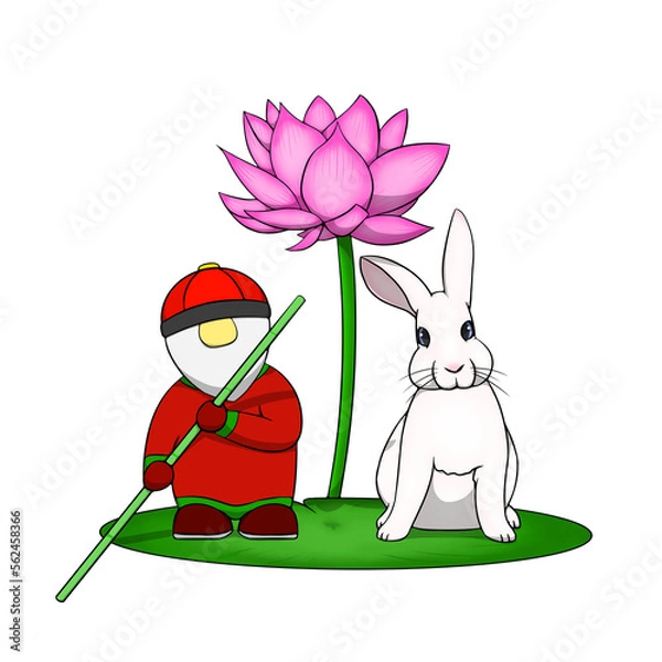 Obraz Gnome Chinese new year rabbit 