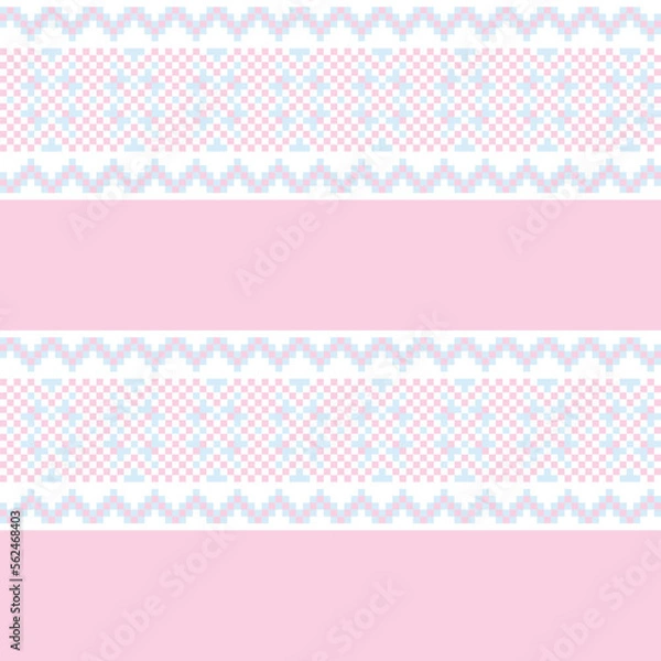 Fototapeta Argyle Fair Isle Seamless Pattern Design