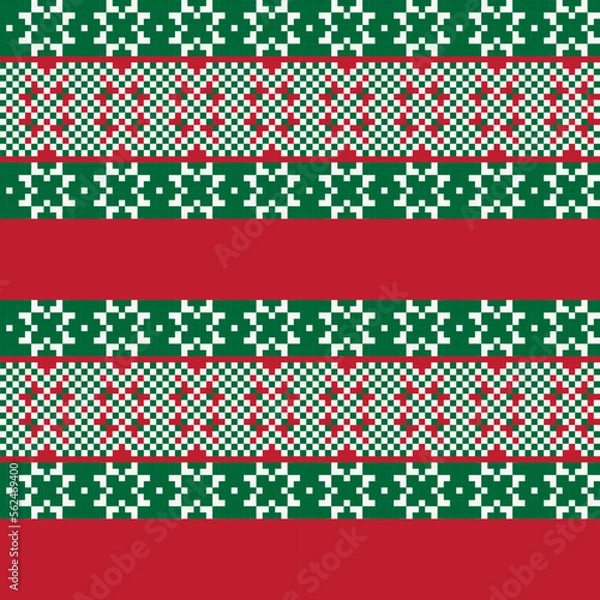 Fototapeta Argyle Fair Isle Seamless Pattern Design