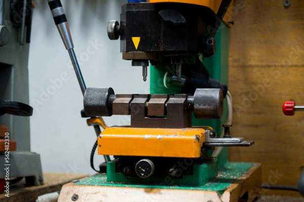 Fototapeta workshop for the manufacture of keys