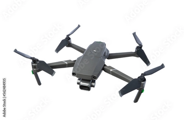 Obraz A flying drone isolated on transparency