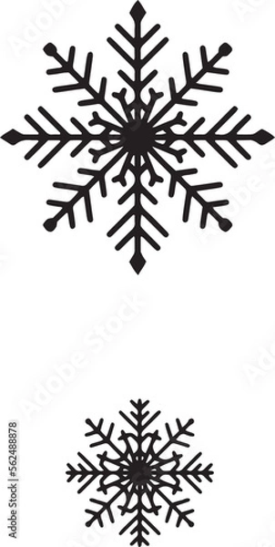 Fototapeta Snowflake vector image snow illustration
