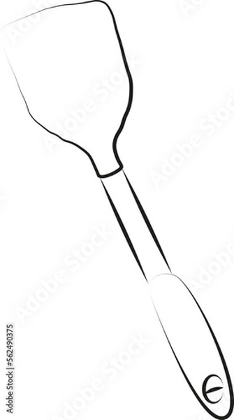 Fototapeta spatula outline