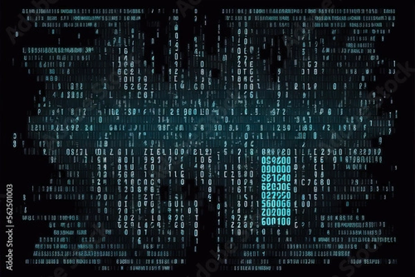 Fototapeta binary code background