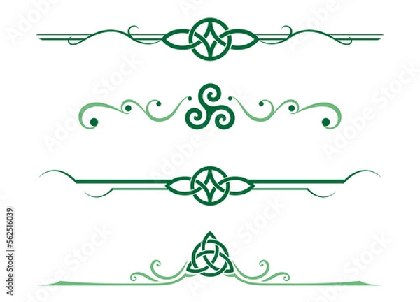 Obraz A set of Celtic design dividers
