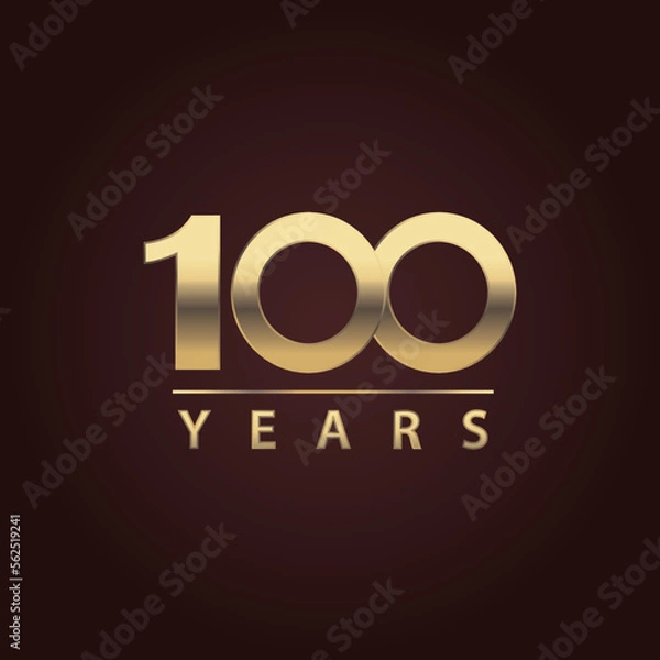 Obraz 100 years symbol for commemorations and celebrations for events. centenary number for companies. commemorative date. hundred years logo.