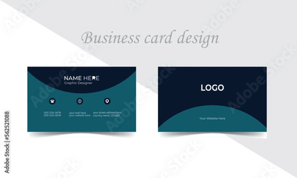 Obraz Modern elegant simple clean, business card design, creative professional technology, corporate business card design vector, Modern business card template, Creative And Minimalist Business Card