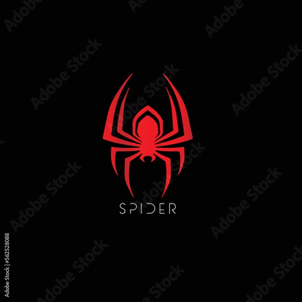 Fototapeta Creative Professional Trendy and Minimal Spider Logo Design, Logo in Editable Vector Format	