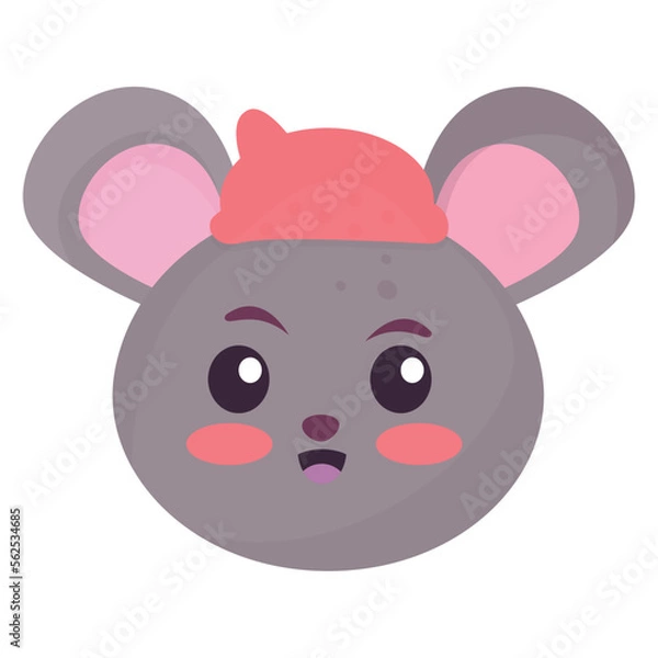 Fototapeta Isolated cute mouse avatar character Vector
