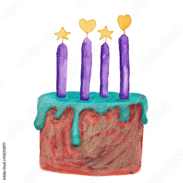 Obraz festive candles, Birthday candles, bellowing candles, lighting candle, party invitation, 