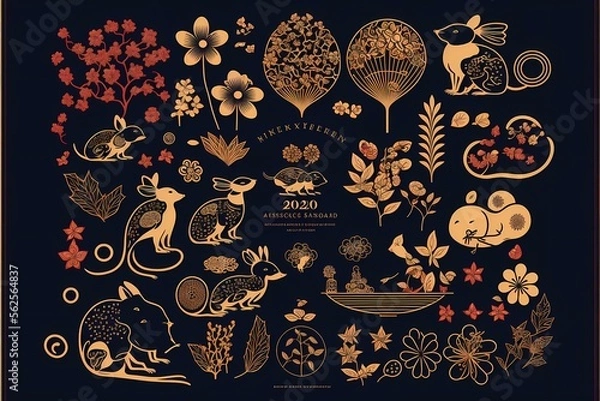 Obraz ﻿Background pattern - Generative AI