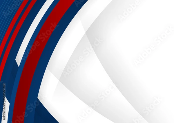 Obraz Modern simple abstract red white blue background