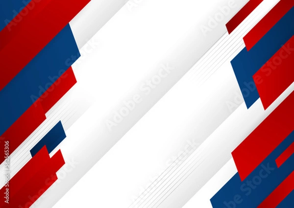 Obraz Modern simple abstract red white blue background