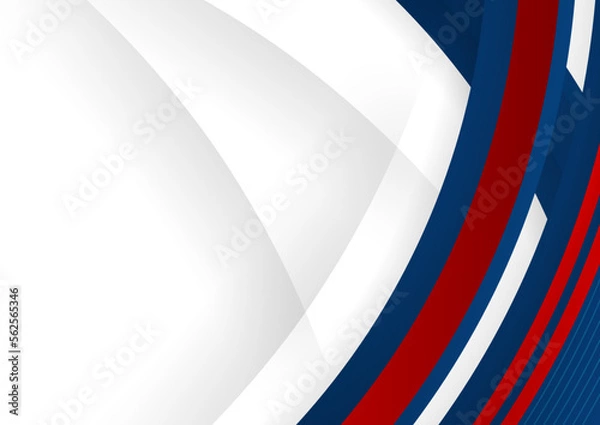 Obraz Modern simple abstract red white blue background