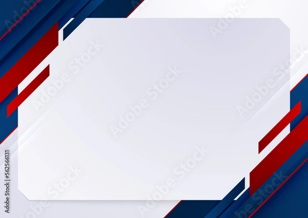 Obraz Modern simple red and blue abstract background on white background