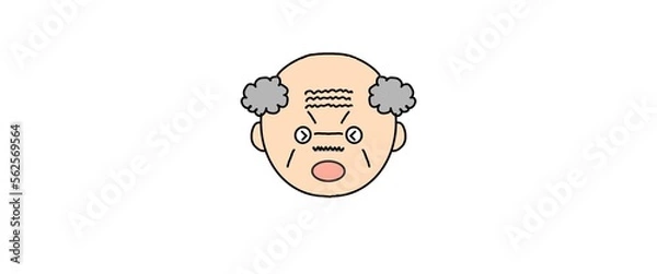 Fototapeta おじいちゃん　痛い顔