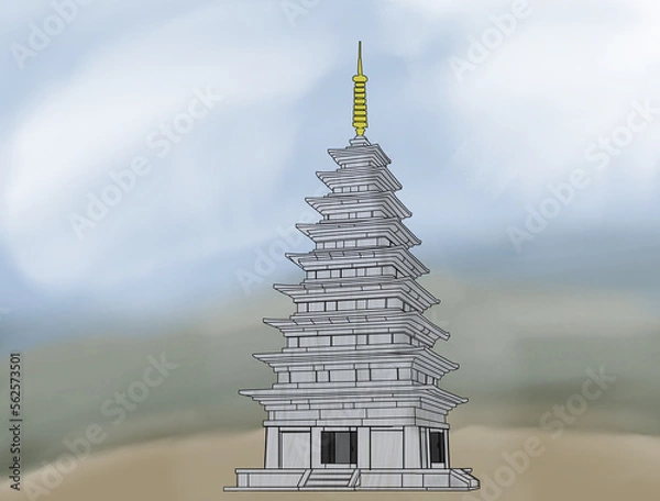 Obraz 익산 미륵사지 석탑