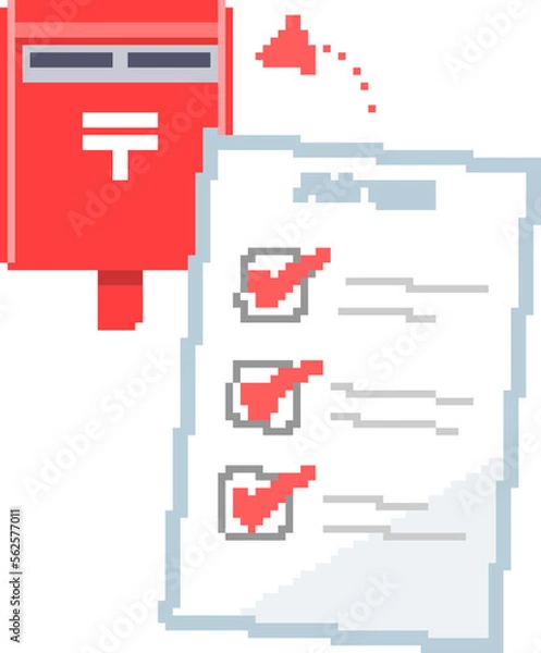 Fototapeta アンケートレター　ポストへ