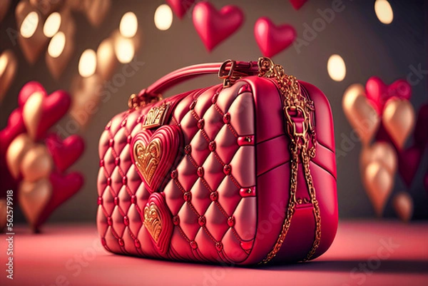 Fototapeta Valentine's Day, theme_handbag, generative AI