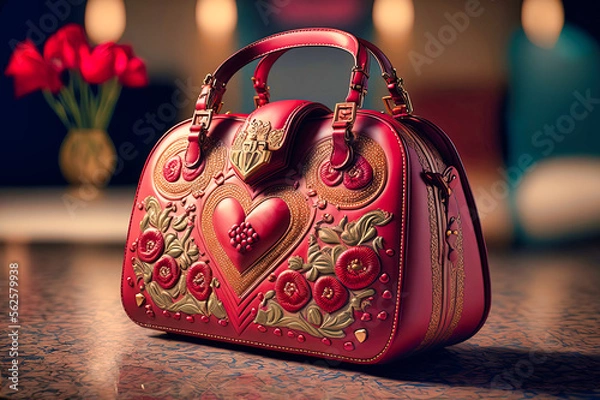 Fototapeta Valentine's Day, theme_handbag, generative AI
