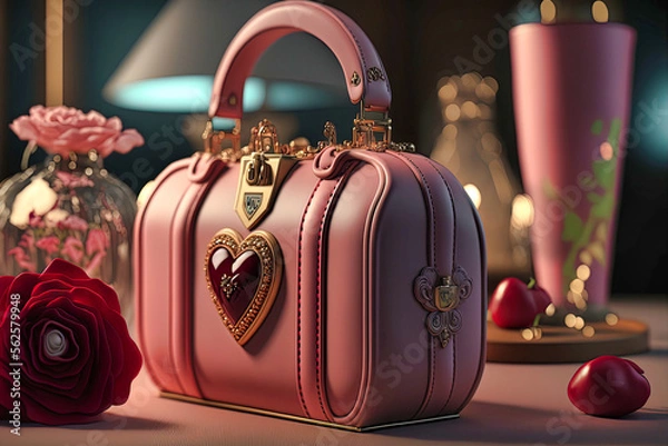 Fototapeta Valentine's Day, theme_handbag, generative AI
