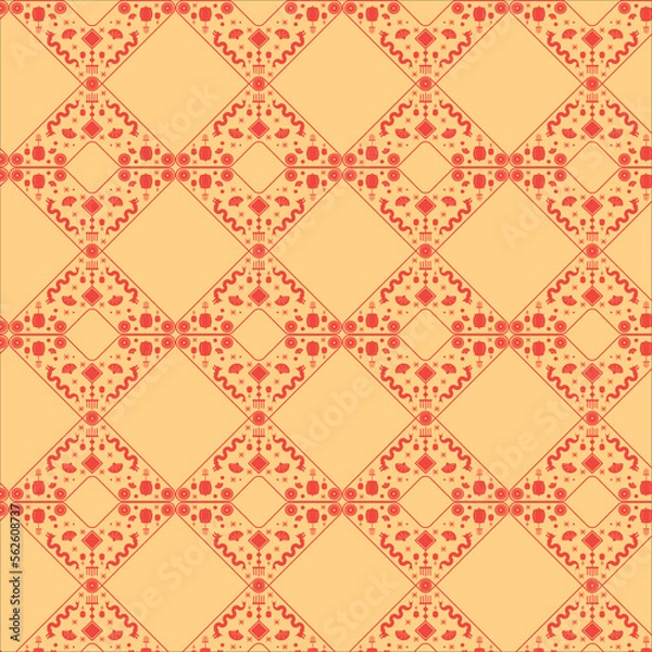 Obraz geometric seamless pattern lunar new year
